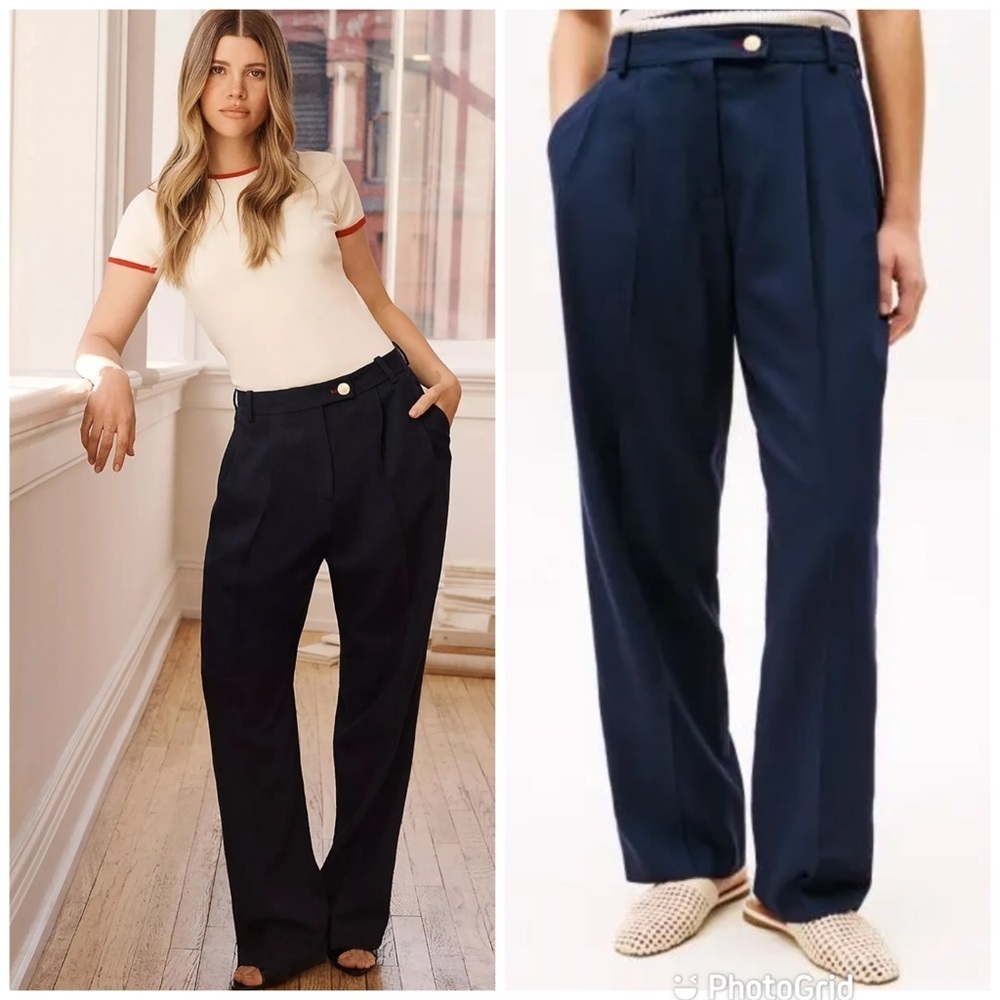 Tommy Hilfiger x Sofia Richie Grainge wide-leg trousers in Blue